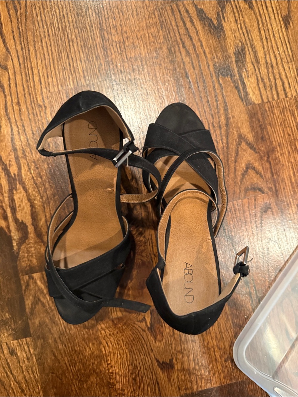 Abound Black Crisscross Ankle Strap Heels - very comfortable!